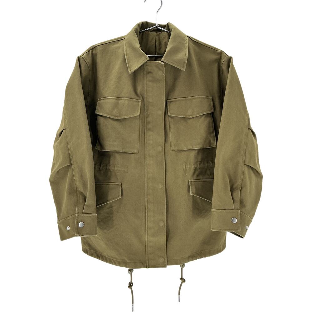 And Other Stories Utility Green Cargo Pocket Drawcord Jacket Size S